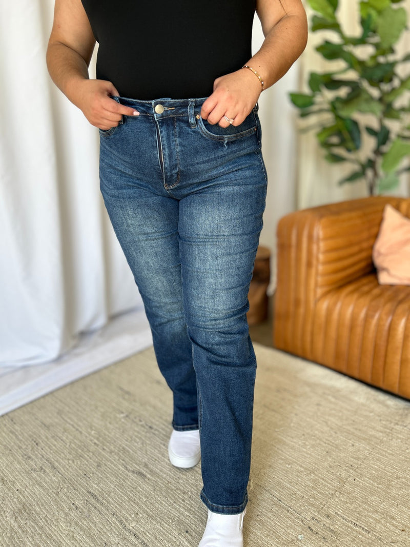 Hazel Blues® |  RFM High Rise Straight Tummy Control Jeans