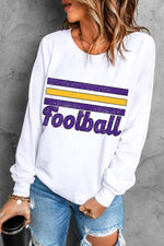 Hazel Blues® |  FOOTBALL Graphic Long Sleeve Sweatshirt