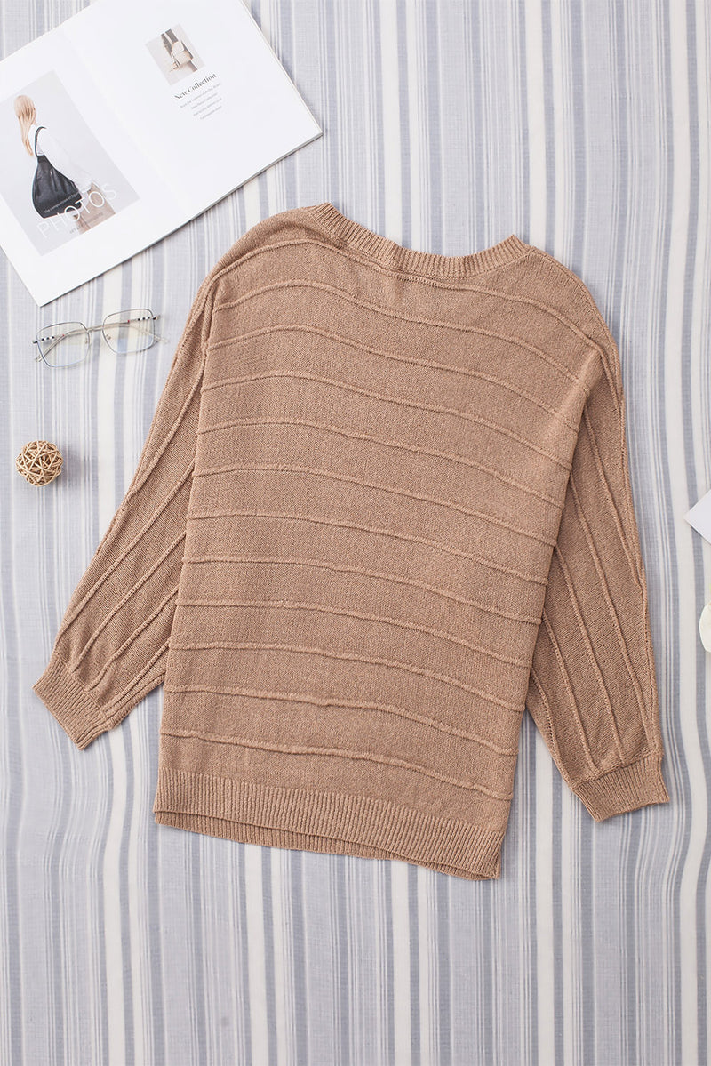 Hazel Blues® |  Round Neck Long Sleeve Knit Top