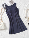 Hazel Blues® |  Round Neck Wide Strap Mini Tank Dress with Bra