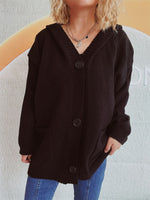 Hazel Blues® |  Dropped Shoulder Long Sleeve Hooded Cardigan