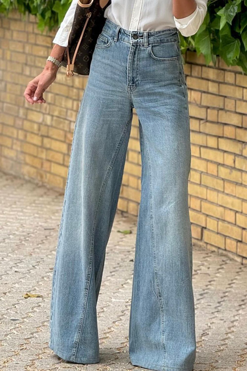 Hazel Blues® |  Wide Leg Jeans with Pockets