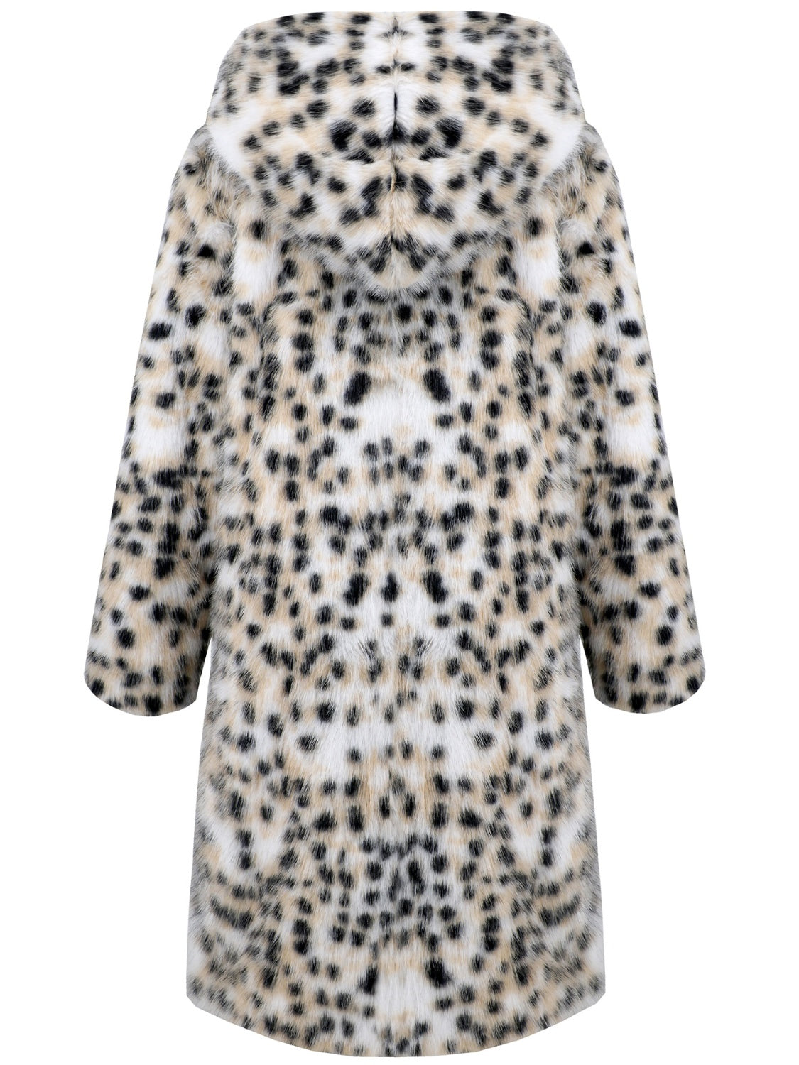 Hazel Blues® |  Thermal Leopard Faux Fur Hooded Outerwear