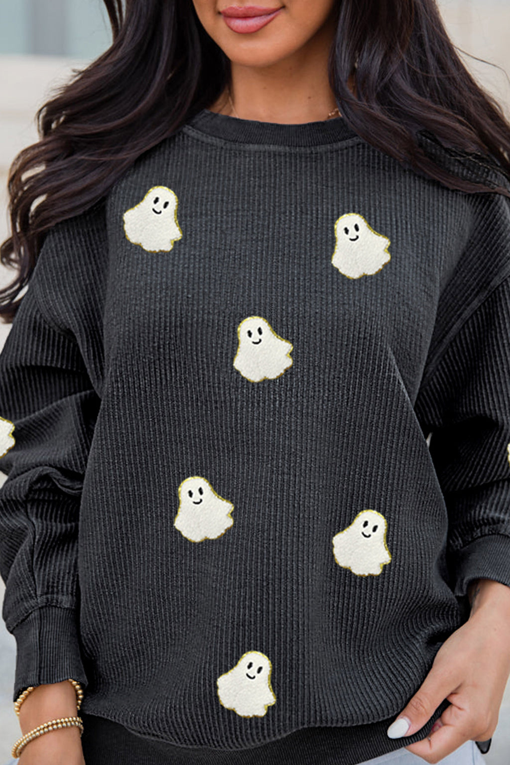 Caroline Blake Black Ghost Sweatshirt