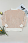 Hazel Blues® |  Round Neck Dropped Shoulder Sweater