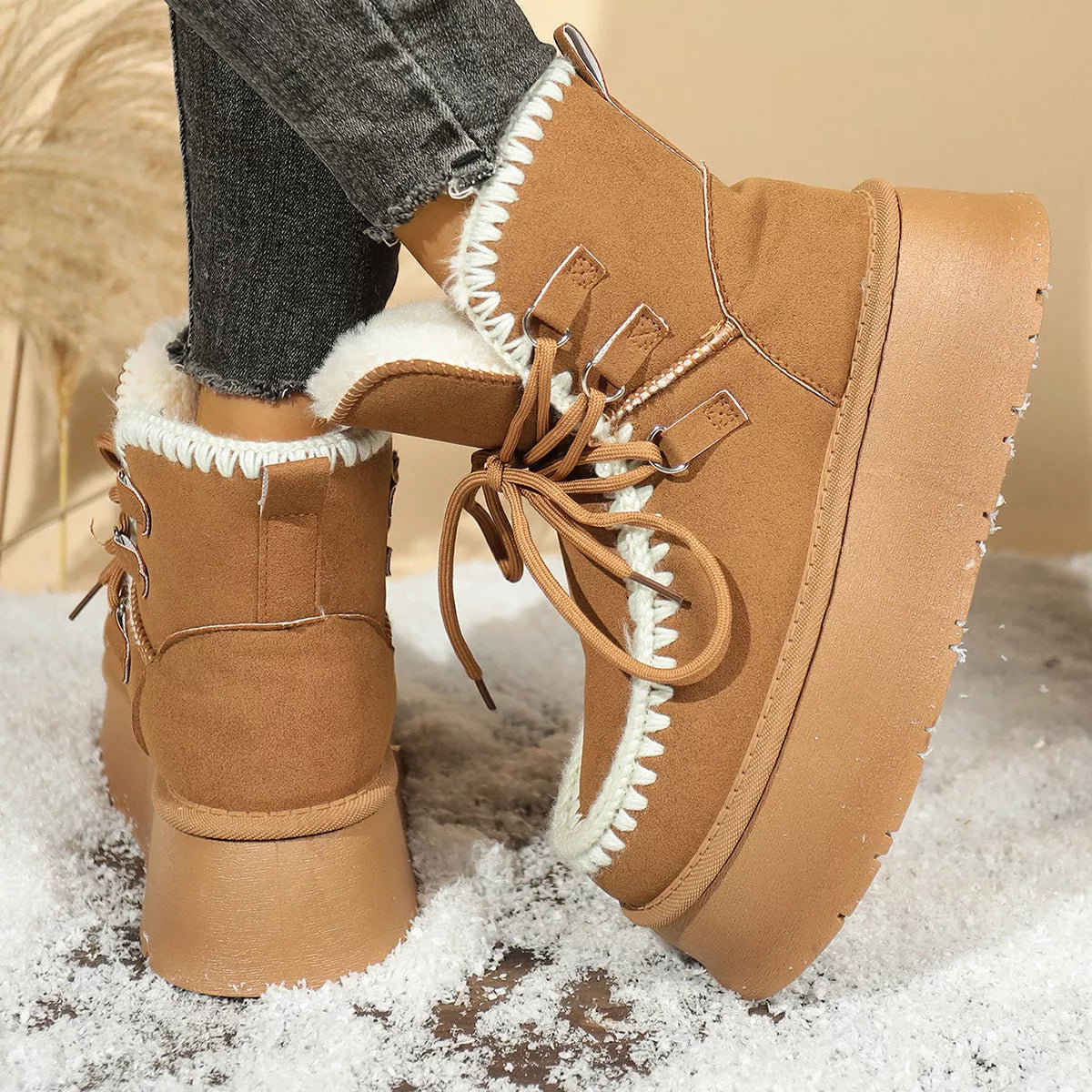 Hazel Blues® Sherpa Lined Platform Snow Boots