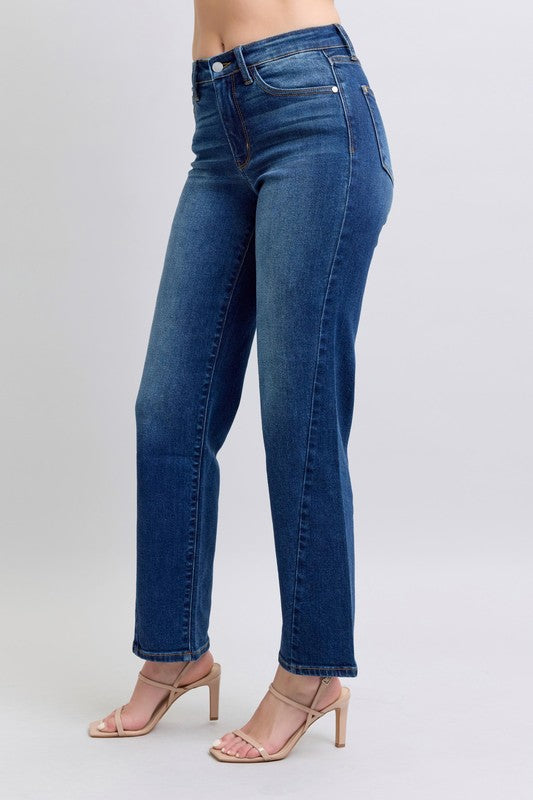 Hazel Blues® |  Judy Blue Side Seam Detail Straight Jeans with Pockets