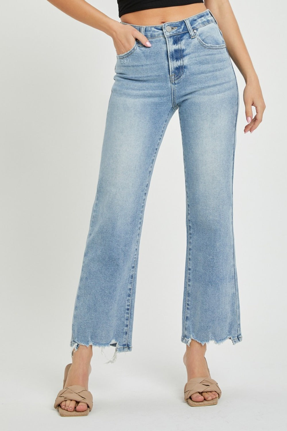 Hazel Blues® |  RISEN High Rise Straight Jeans