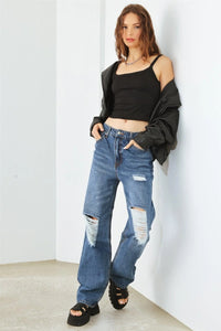 Hazel Blues® |  HAMMER COLLECTION Distressed High Waist Jeans