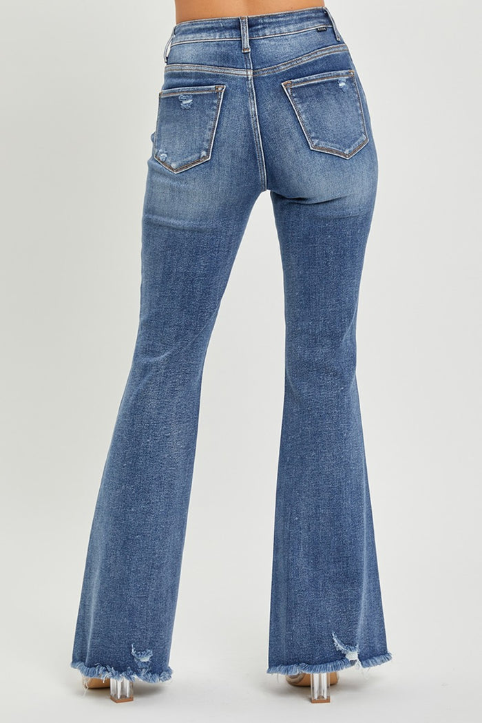 Hazel Blues® |  RISEN High Waist Distressed Fare Jeans