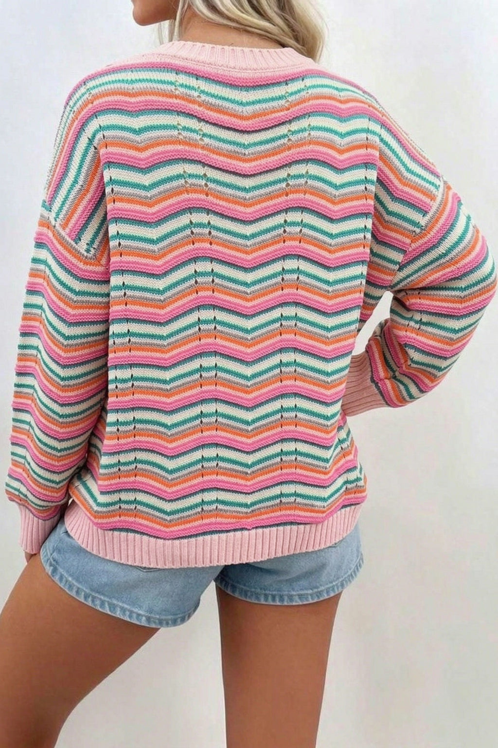Harper Dawn Multicolor Chevron Sweater