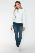 Hazel Blues® |  Snobbish PU Leather Zip Up Jacket with Pockets