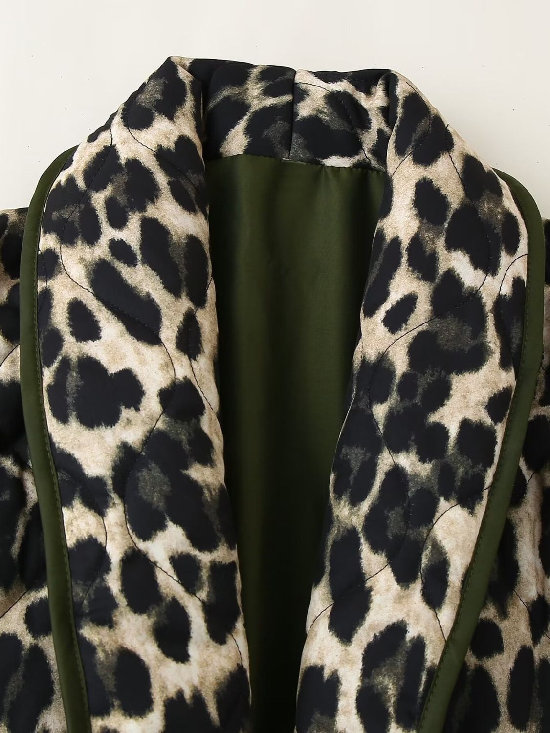 Hazel Blues® |  Leopard Open Front Long Sleeve Outerwear