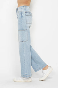 Hazel Blues® |  Judy Blue High Waist Straight Cargo Jeans