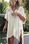 Hazel Blues® |  Cutout V-Neck Cover-Up with Tassel