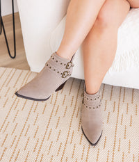 Hazel Blues® |  Elsa Leather Ankle Boot in Taupe