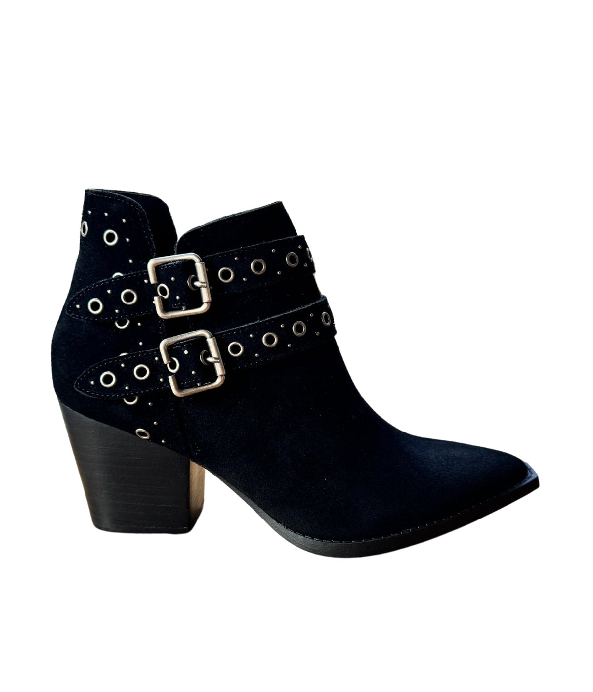 Hazel Blues® |  Elsa Leather Ankle Boot in Black