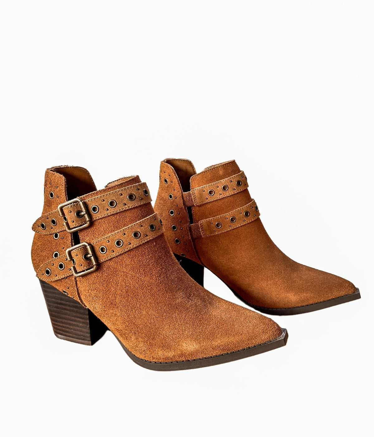 Hazel Blues® |  Elsa Leather Ankle Boot in Tan