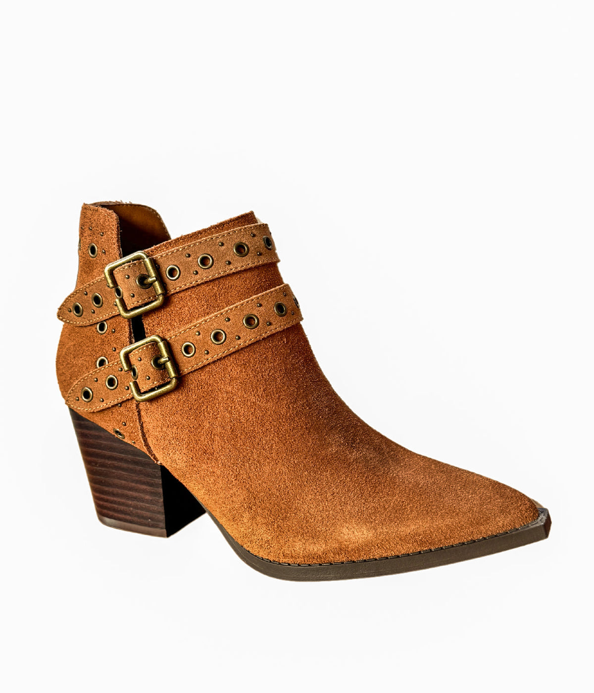 Hazel Blues® |  Elsa Leather Ankle Boot in Tan