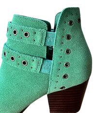 Hazel Blues® |  Elsa Leather Ankle Boot in Teal