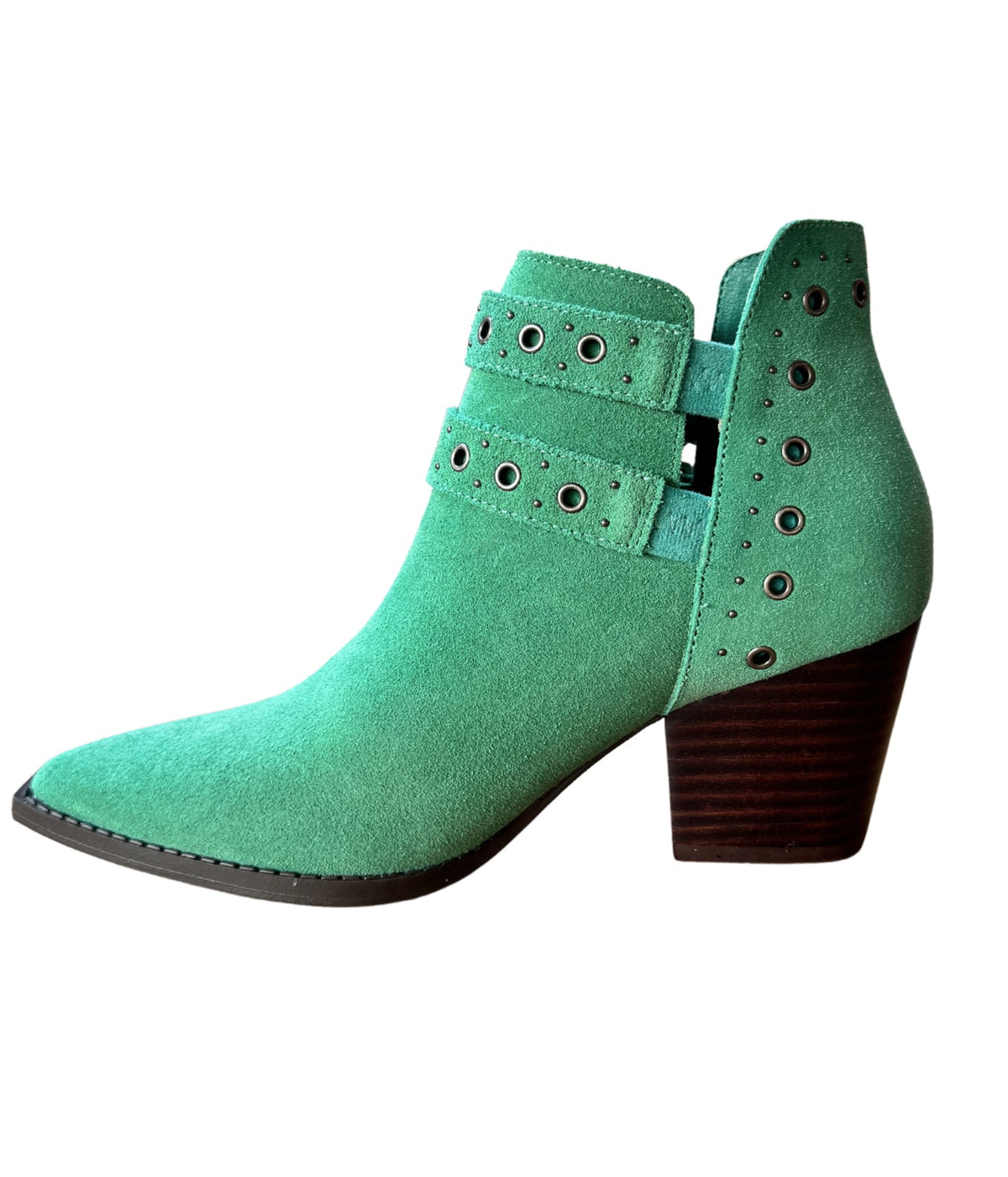 Hazel Blues® |  Elsa Leather Ankle Boot in Teal