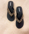 Hazel Blues® |  Evirare Rhinestone Sandal in Cheeath