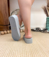 Hazel Blues® |  Evita Rhinestone Sandal in Grey
