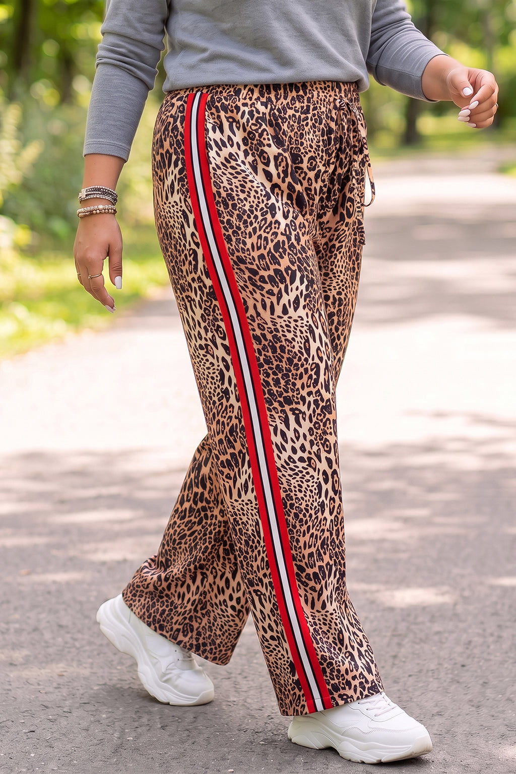 Hadley Mae Striped Leopard Pants