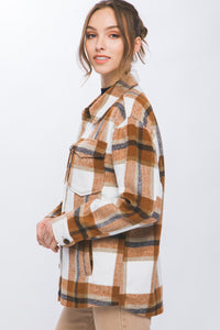 Hazel Blues® |  Love Tree Plaid Button Up Shacket