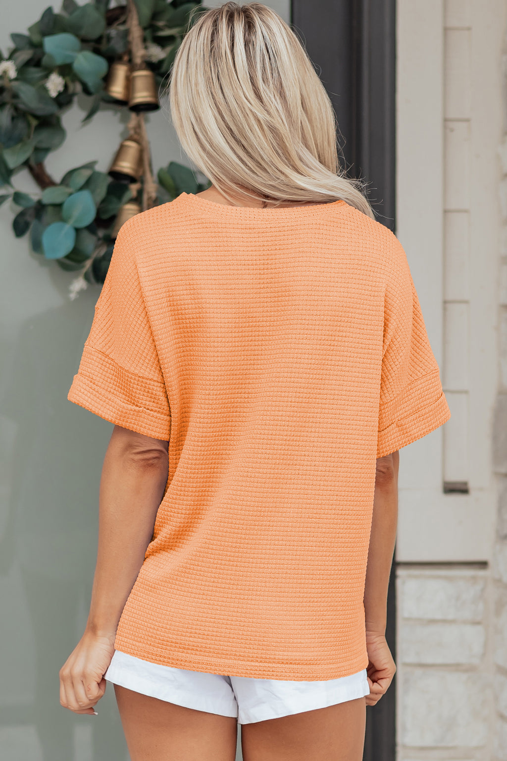 Mabel West Waffle V-Neck Shorts