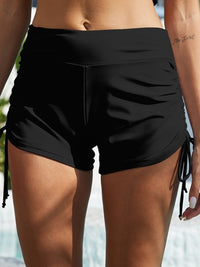 Hazel Blues® |  Drawstring Mid-Rise Waist Swim Shorts