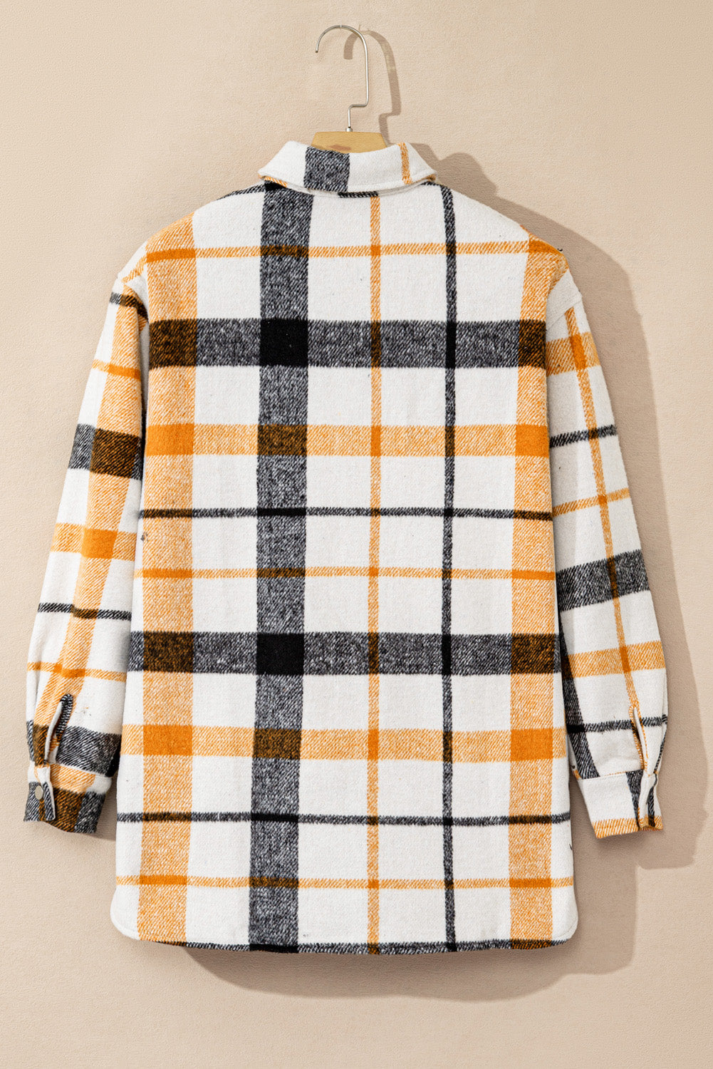 Hazel Blues® |  Plaid Snap Down Collared Neck Shacket