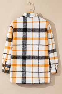 Hazel Blues® |  Plaid Snap Down Collared Neck Shacket