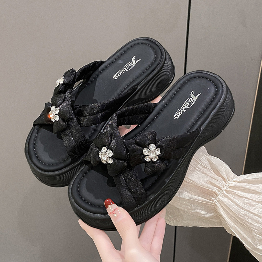 Hazel Blues® |  Flower Open Toe Platform Sandals