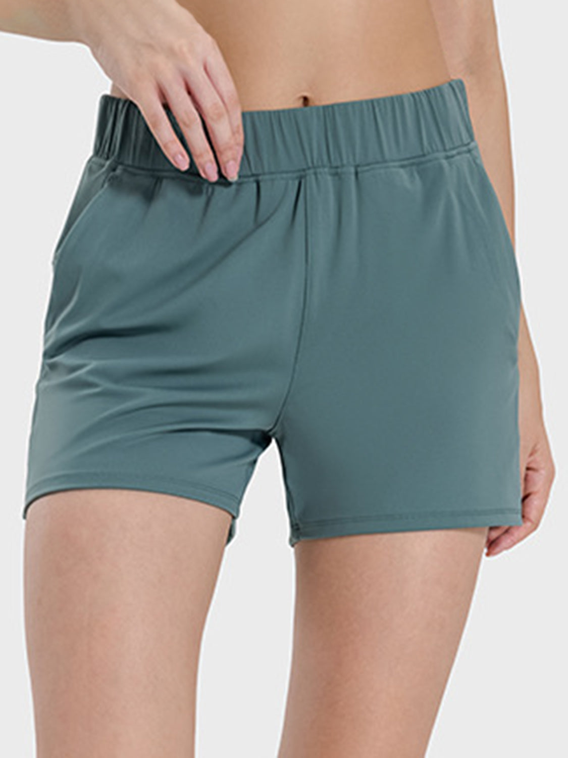 Hazel Blues® |  Elastic Waist Active Shorts