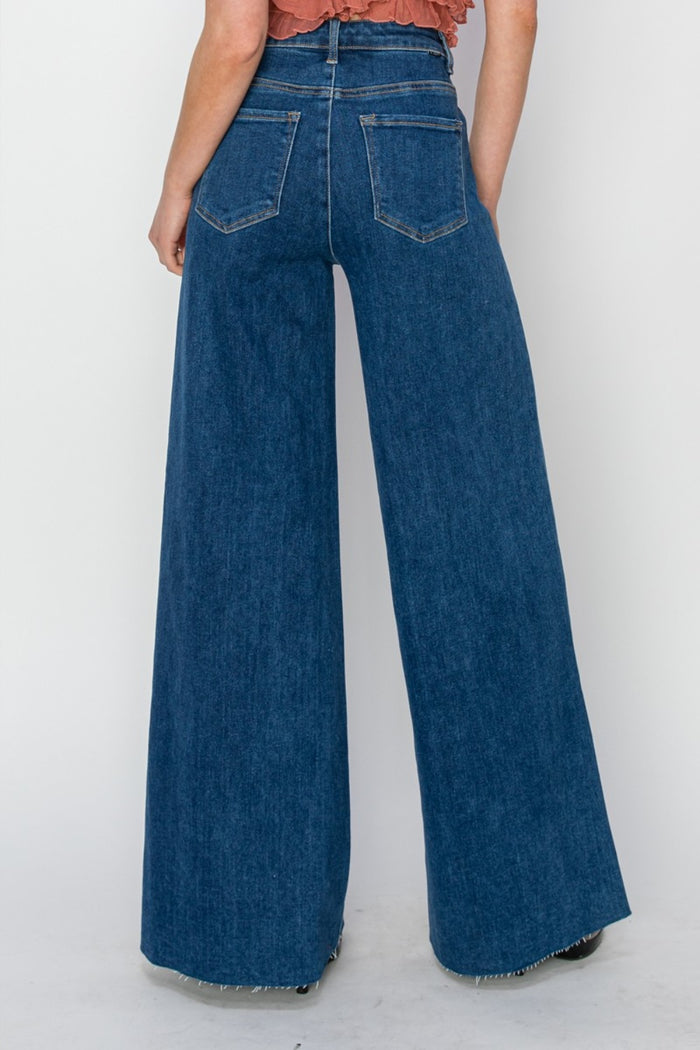 Hazel Blues® |  RISEN High Rise Palazzo Jeans