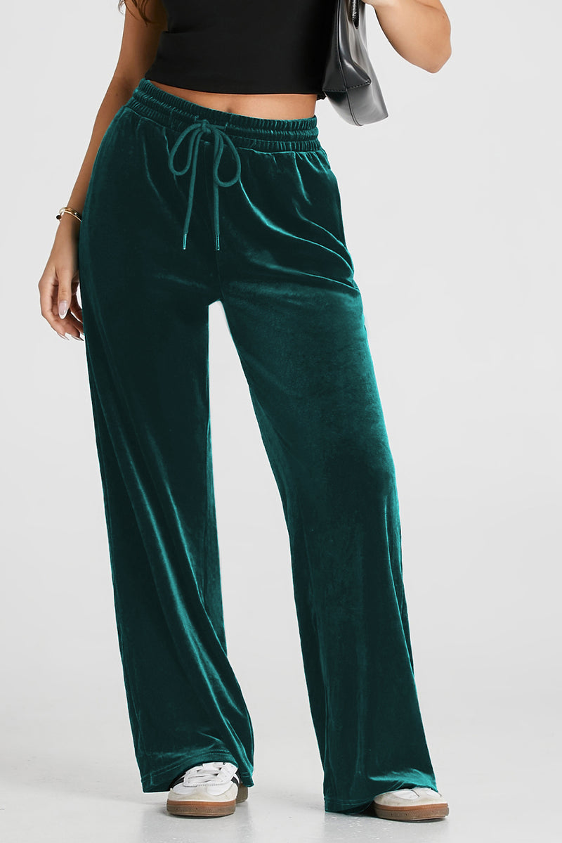 Hazel Blues® |  Evergreen Solid Drawstring Waist Wide Leg Pants