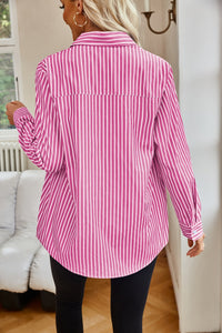 Hazel Blues® |  Striped Button Up Long Sleeve Shirt