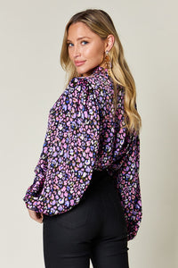 Hazel Blues® |  Double Take Printed Balloon Sleeve Shirt