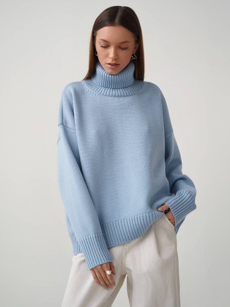 Hazel Blues® |  Turtleneck Long Sleeve Sweater