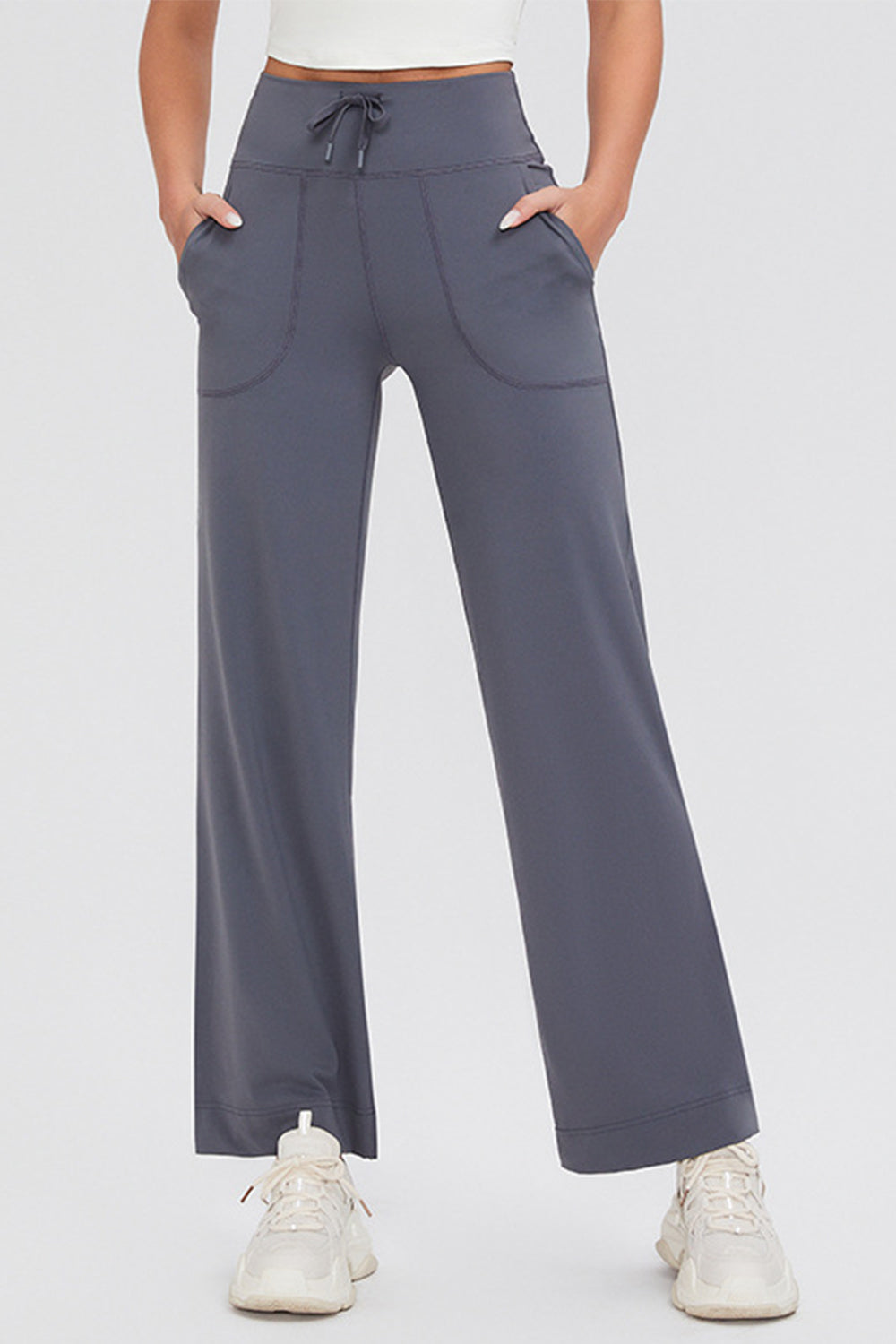 Hazel Blues® |  Basic Bae Drawstring High Waist Pants with Pockets