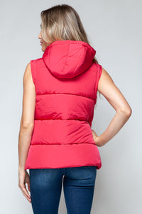 Hazel Blues® |  Snobbish Snap and Zip Closure Hooded Vest