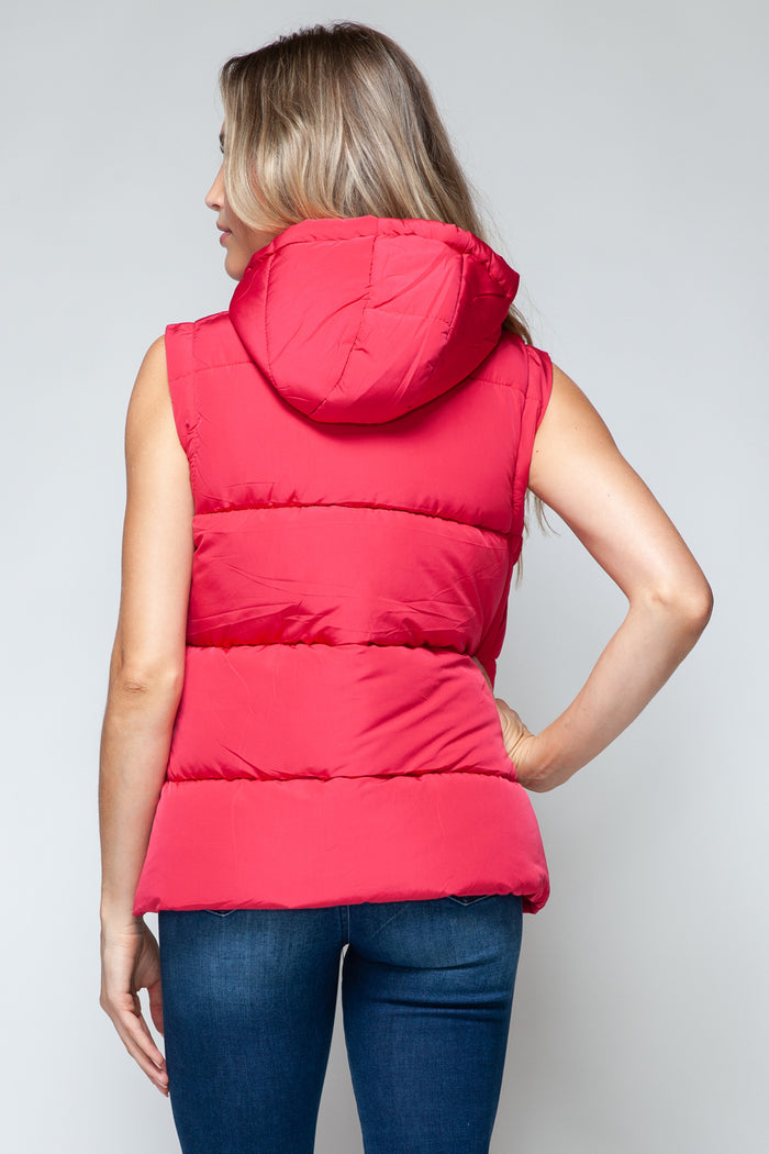 Hazel Blues® |  Snobbish Snap and Zip Closure Hooded Vest