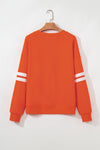 Hazel Blues® |  Evergreen Varsity Striped Detail Drop Shoulder Oversized Sweatshirt