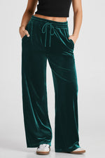 Hazel Blues® |  Evergreen Solid Drawstring Waist Wide Leg Pants