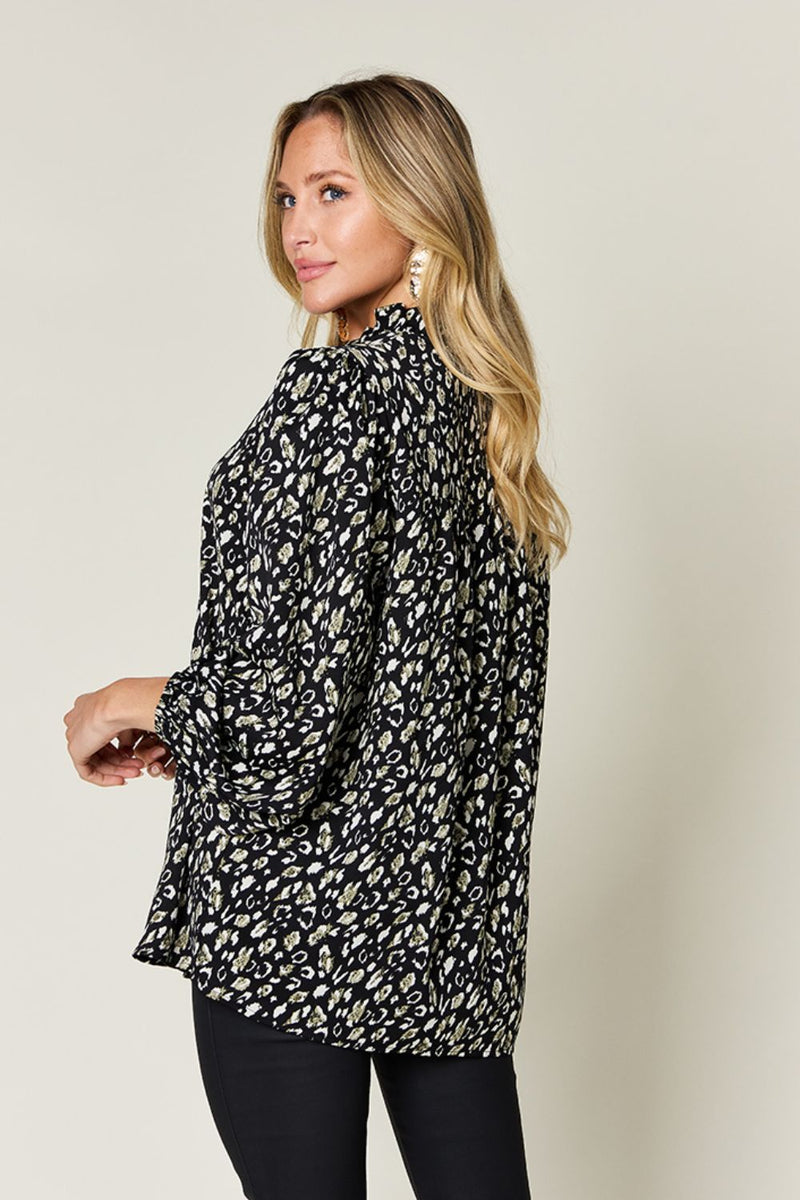 Hazel Blues® |  Double Take Leopard Long Sleeve Blouse