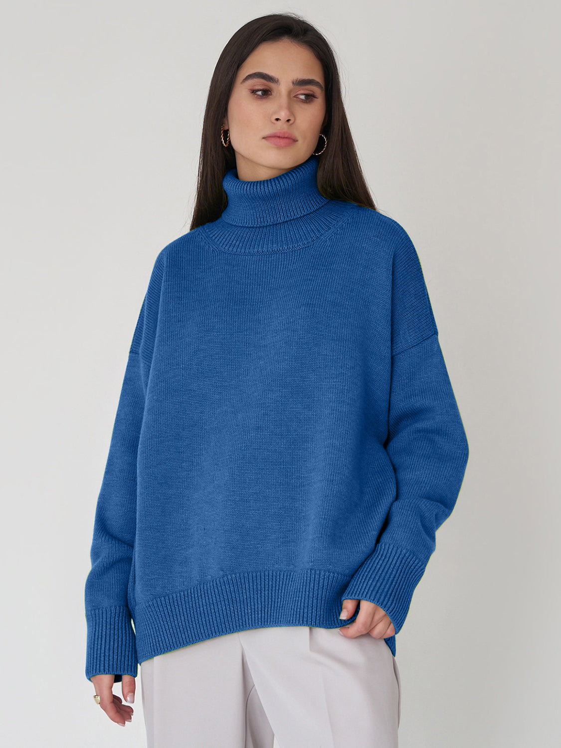 Hazel Blues® |  Turtleneck Long Sleeve Sweater