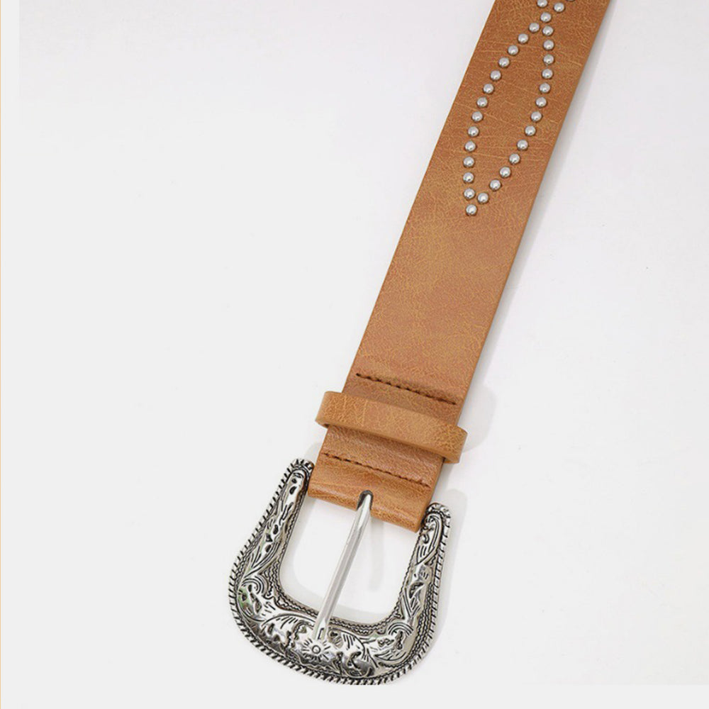 Hazel Blues® |  PU Leather Rhinestone Belt