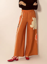 Hazel Blues® |  Printed Elastic Waist Wide Leg Pants