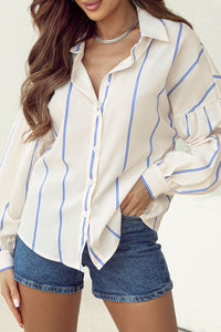 Hazel Blues® |  Stripe Drop Shoulder Long Sleeve Shirt